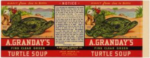 Granday's Turtle Soup Label